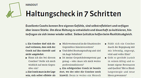 Coachingpraxis Eine Checkliste mit 7 Punkten